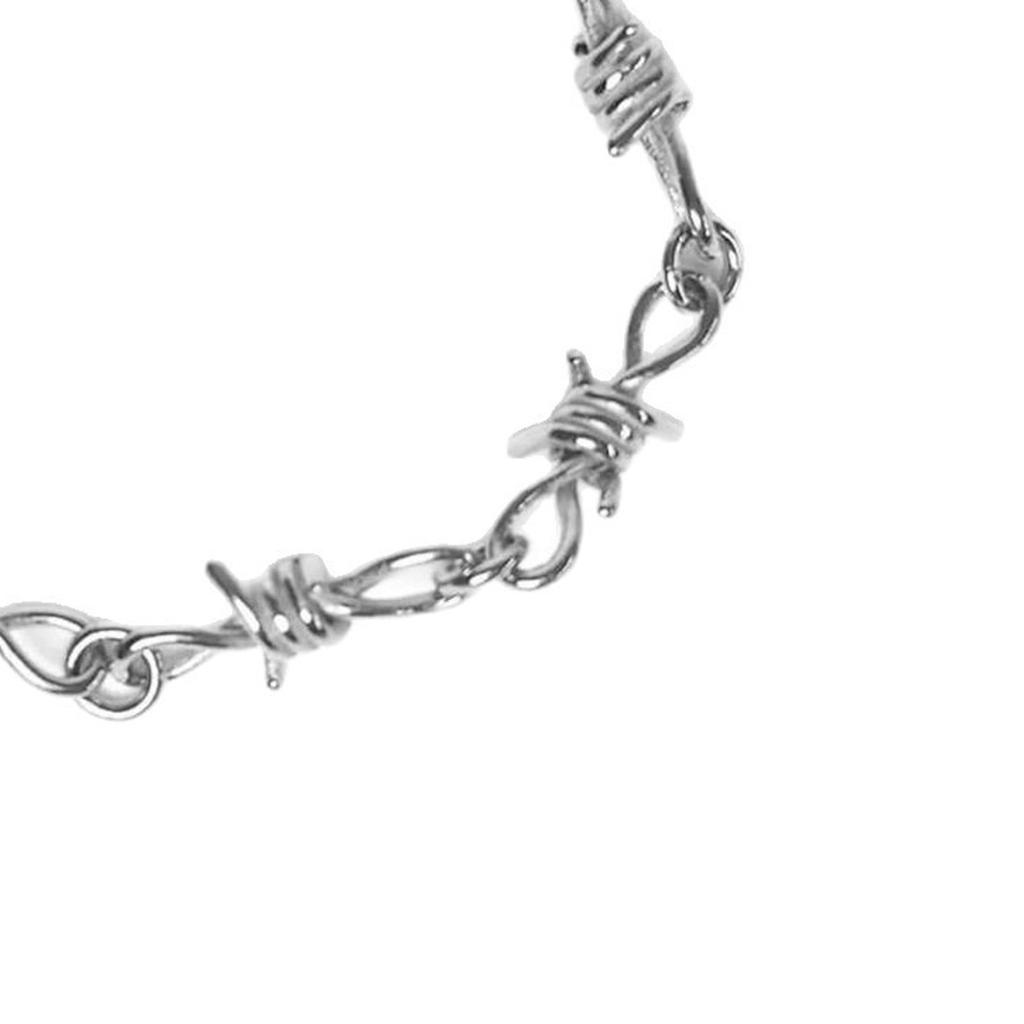 Gothic Spiked Silver Alloy Adjustable Bracelet For Men Women Edgy Punk Jewelry Gift For Concerts Parties Daily Wear