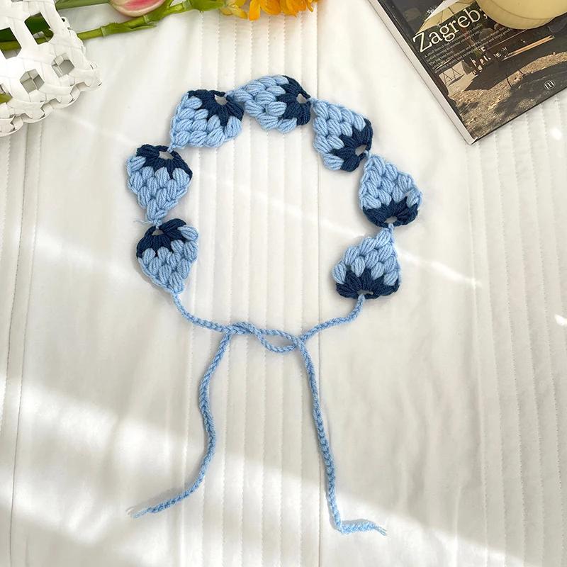 Милые и симпатичные повязки на голову с клубникой ручной работы Ins Style для женщин, весенние дорожные универсальные повседневные фото головные уборы, шарфы для волос