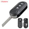 3 Buttons Car Key Shell Folding Housing Replacement Fit for Fiat 500 Doblo DUCATO Panda Punto Peugeot