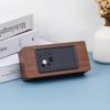 Rectangular Perpetual Wooden LED Clock with Voice Control and Wake-up Function