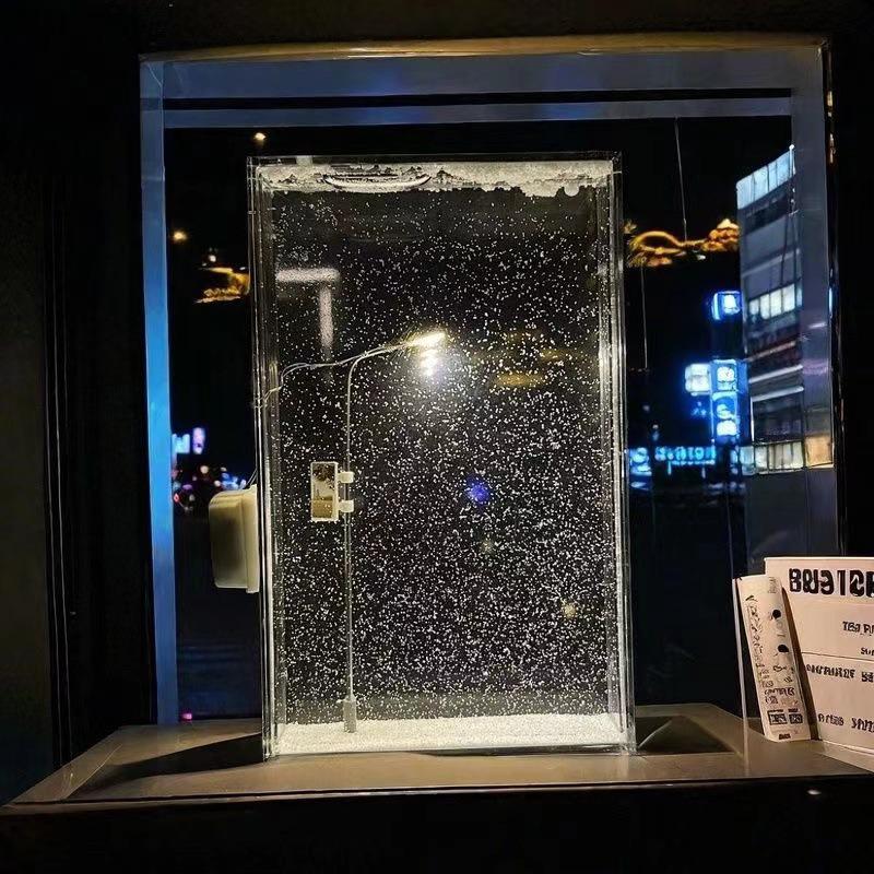 Набор материалов для акриловой снежной лампы Ночник Лампа со снежной сценой Декор для стола Декоративное DIY украшение в виде снежинки Подарок на День святого Валентина