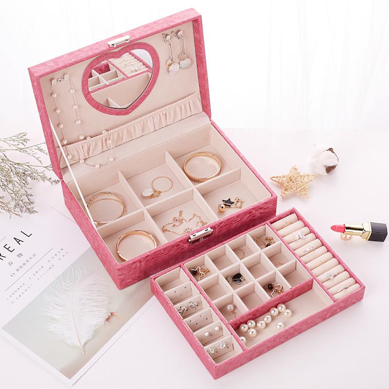 LIYIMENG Jewelry Casket Packaging Container Exquisite Makeup Case Cosmetics Beauty Organizer Boxes Graduation Gift Birthday