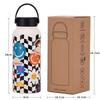 2025 New Model 1L Large Capacity Thermos Cup with Wide Mouth, Portable Handle, Sports Water Bottle, Outdoor Printed Water Cup for Women