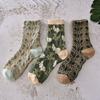 3/4/5/6PCS New Fashion Harajuku Retro Woman Socks Novelty Ethnic Print Kawaii Cute Socks Cotton Casual Breathable Ladies Girls Funny Socks