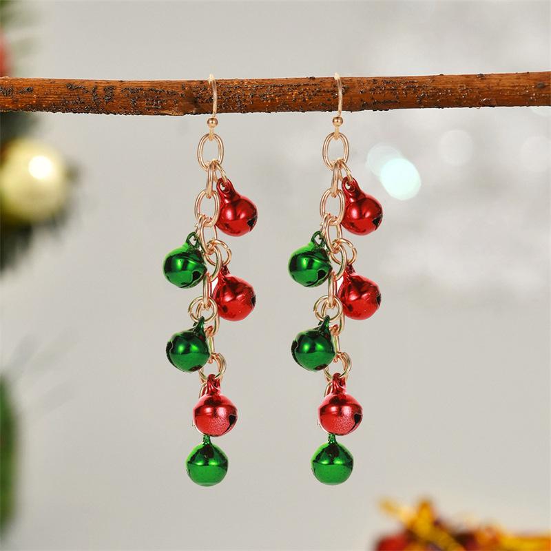 Christmas Baroque Irregular Imitation Pearl Stacked Star Tree Drop Earrings Xmas Tree Earring For Women Holiday Jewelry Gift