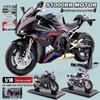 Alloy 1:10 BMW S1000RR Motorcycle Model with Sound and Light Features