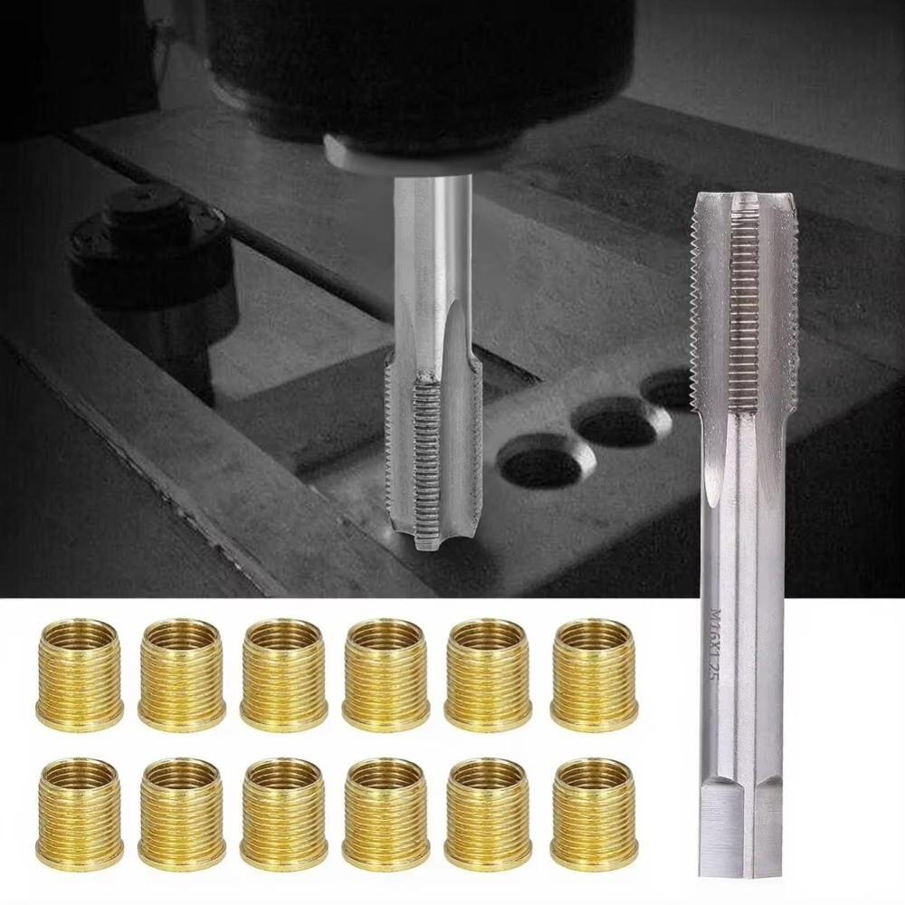 High Speed Steel Tap Spark Plug Thread Repair Kit M10/M12/M14 Size Thread Inserts Kit DIY Repairs