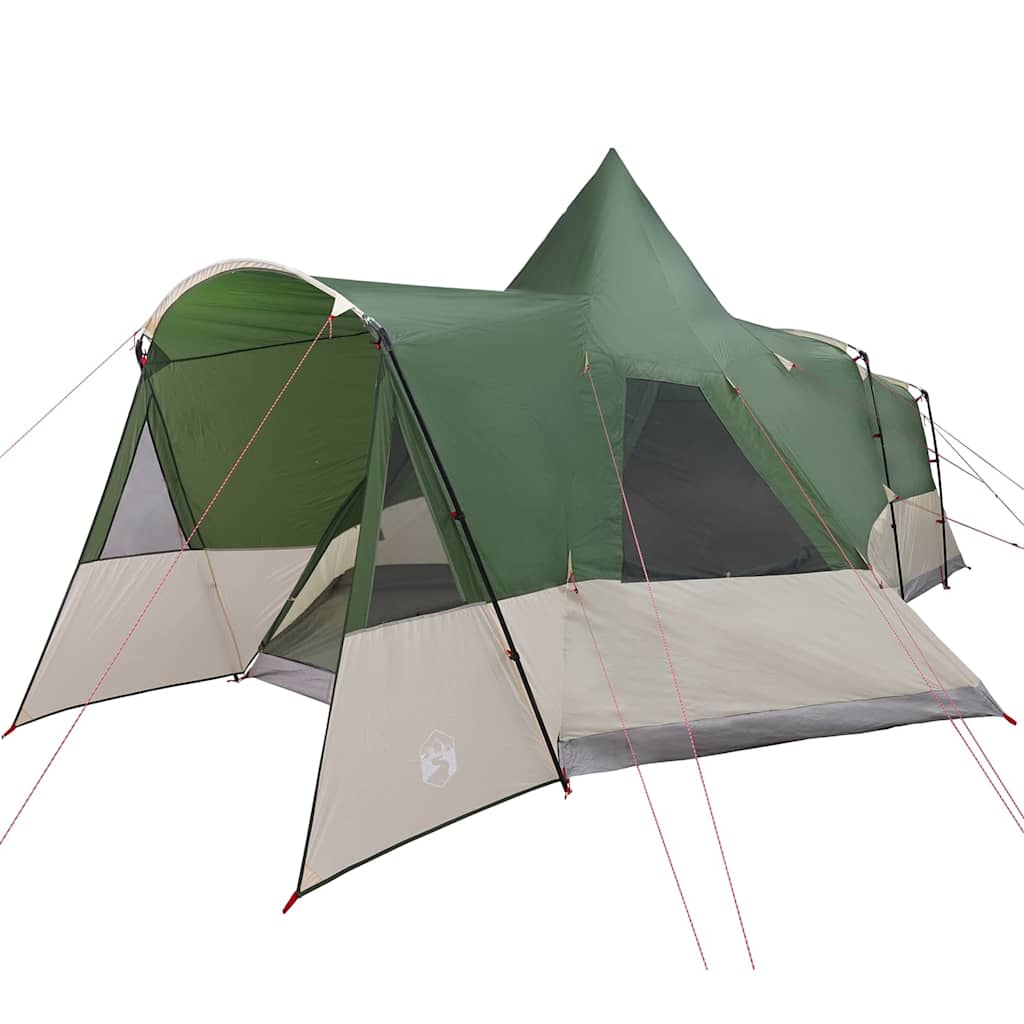 8 Person Teepee Tent with Roof Green 720 x 465 x 295 cm