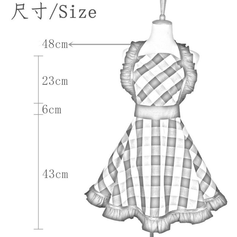 Винтажный хлопковый фартук в клетку для домашней кухни, уборки, работы в маникюрном салоне, рабочий халат-фартук