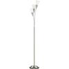 3 Light Upright Floor Lamps For Living Room Modern Standing Lamp For Bedroom With Steel Base Bulb Not Included Silver