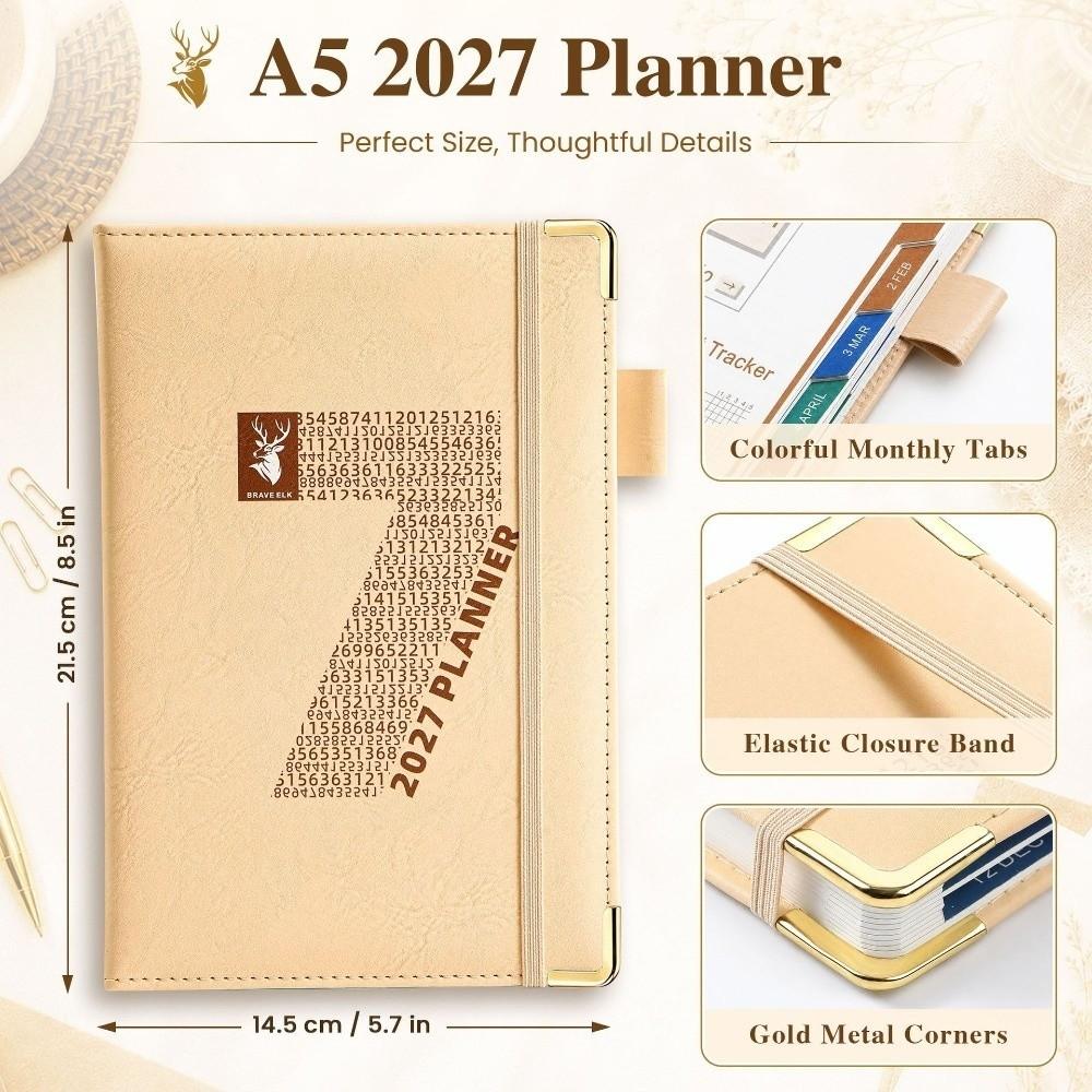 Portable A5 Agenda Planning Notebook English To-do List Notebook Office Work Planner Stationery