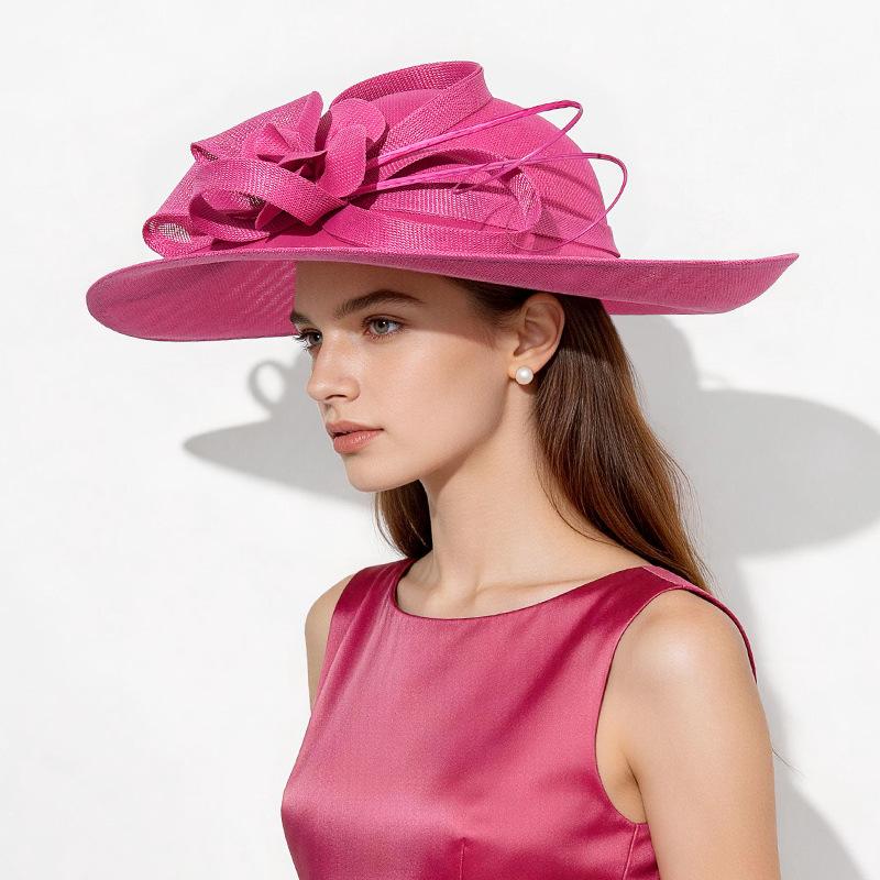 New summer imitation hemp British style top hat children elegant banquet retro headdress