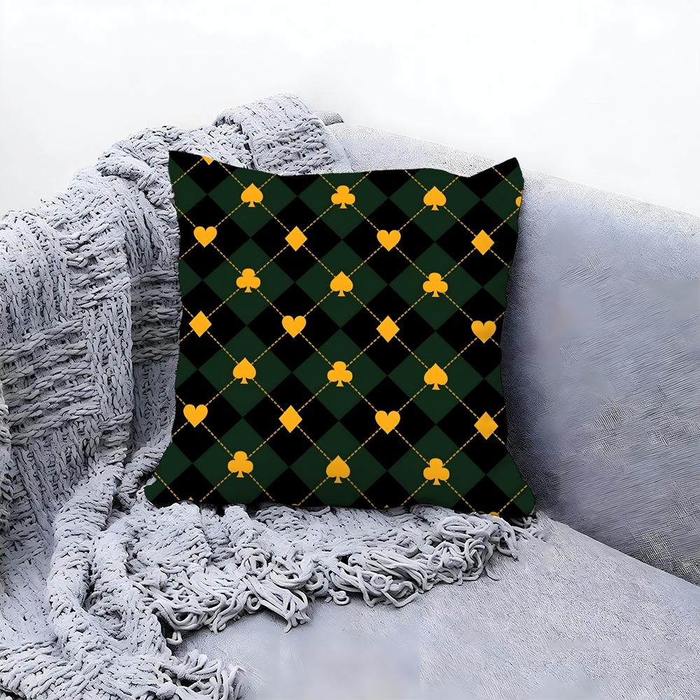 Shiny Diamond Pattern Print Cushion Cover Premium Comfort Reversible Pillow Cove Two in One Design for Any Room Car Interior