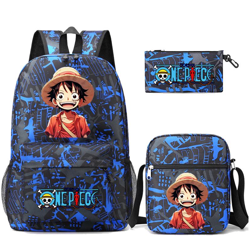 3 шт./компл. аниме цельная сумка большой емкости унисекс рюкзак с наплечной сумкой пенал для студента для девочки мальчика студенческий повседневный рюкзак для отдыха