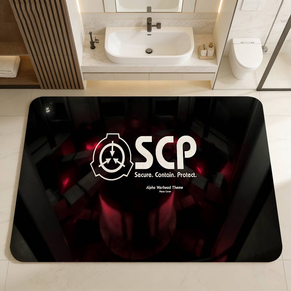 Игровые коврики SCP F-Foundation Противоскользящие Впитывающие воду Длинные полоски Подушки Коврик для спальни Бытовые ковры