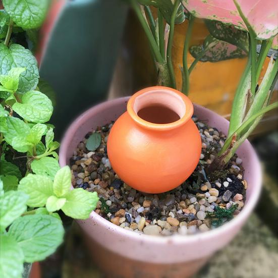 4 Pcs Watering Drippers Terracotta Self-Watering Plant Stakes Long Lasting Clay Watering Spikes Drip Irrigator for Indoor Outdoor Plants