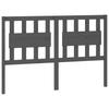 Headboard Gray 125.5 x 4 x 100 cm Solid Pine Wood