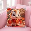 Auspicious Lucky mascot for the Year of the Horse Cushion Cover Pillow Case Soft Skin Friendly Fabric Comfort  Concealed Zipper