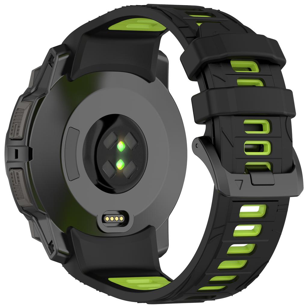 Для Garmin Instinct 3 50 мм Двухцветный ремешок для смарт-часов Спортивный дышащий силиконовый ремешок