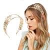 Золотая Серия Листья Форма Обруч для Волос Металлическая Повязка на Голову Весна Лето Свадебная Вечеринка Невеста Барочный Стиль Стайлинг Головной Убор