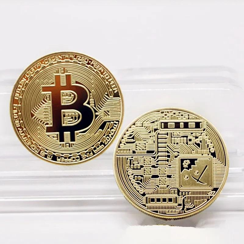 Позолоченная памятная монета Биткоин Коллекционная Художественная коллекция Подарок Физический Btc Металл Антикварная имитация Подарок на день рождения 2026