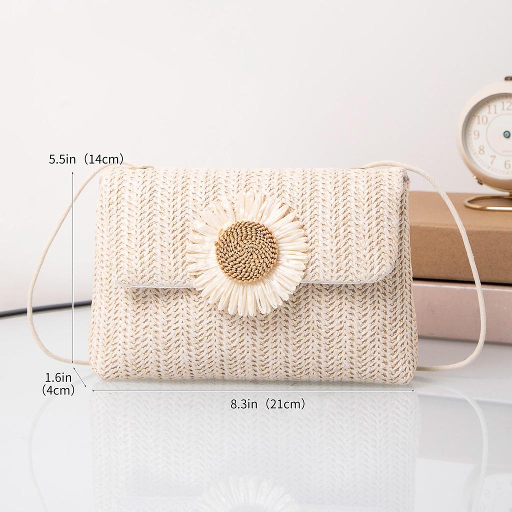 Модная плетеная сумка-мессенджер через плечо большой вместимости ручной работы с клапаном, богемная сумка кроссбоди для женщин KTY