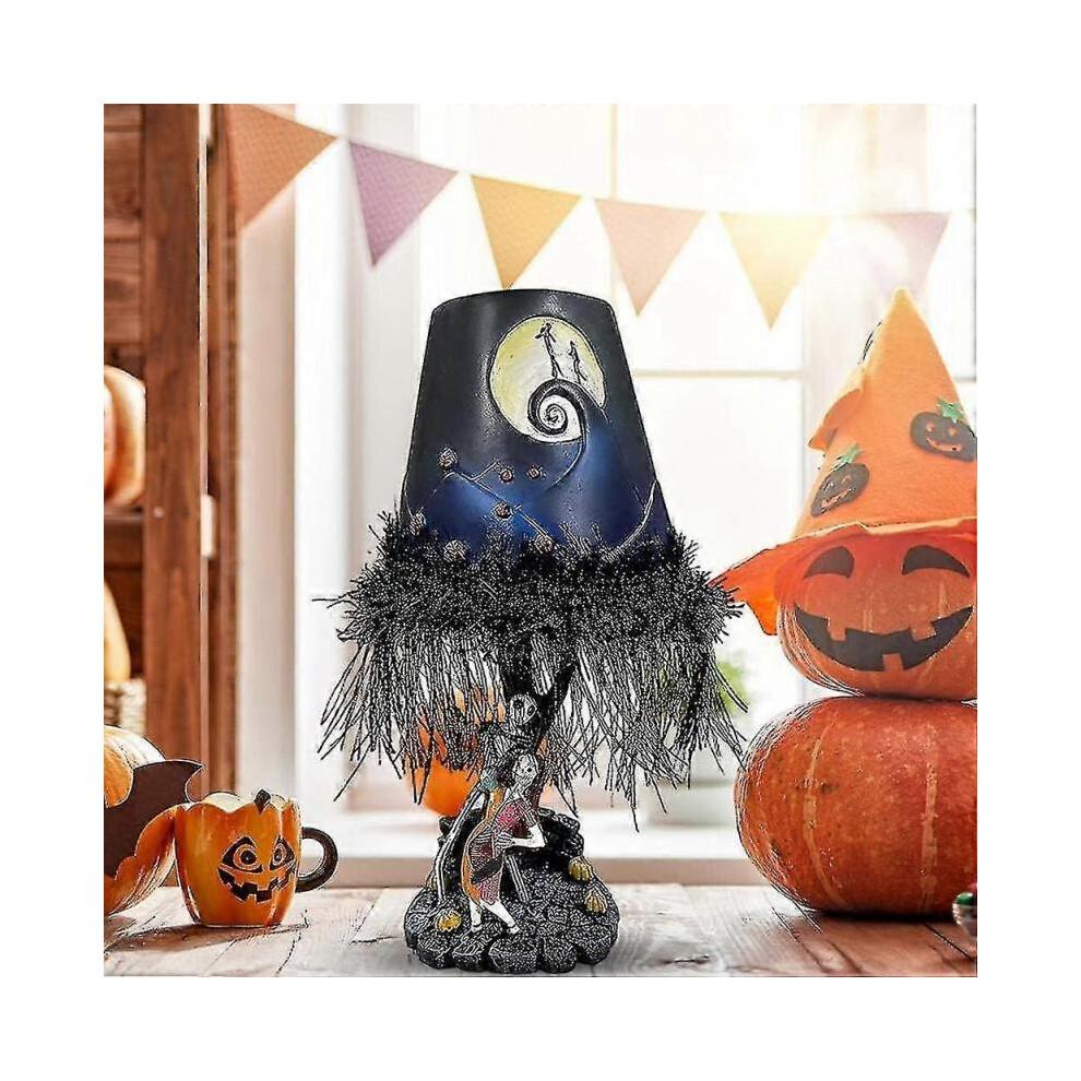 Nightmare Before Christmas Table Lamp, Light Up Led Moonlight Table with Figure Tassel Resin Handmade Model Toy Desktop Decoration