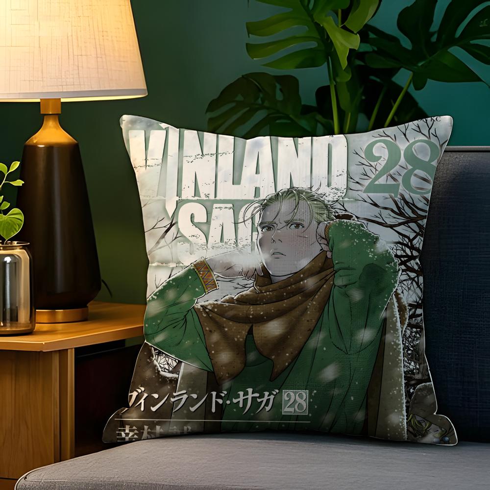 Мультфильм Комикс V-Vinland Saga ПК 3 Наволочка Наволочка из натурального льна Двусторонняя Декор Наволочка для дивана Домашний Декор