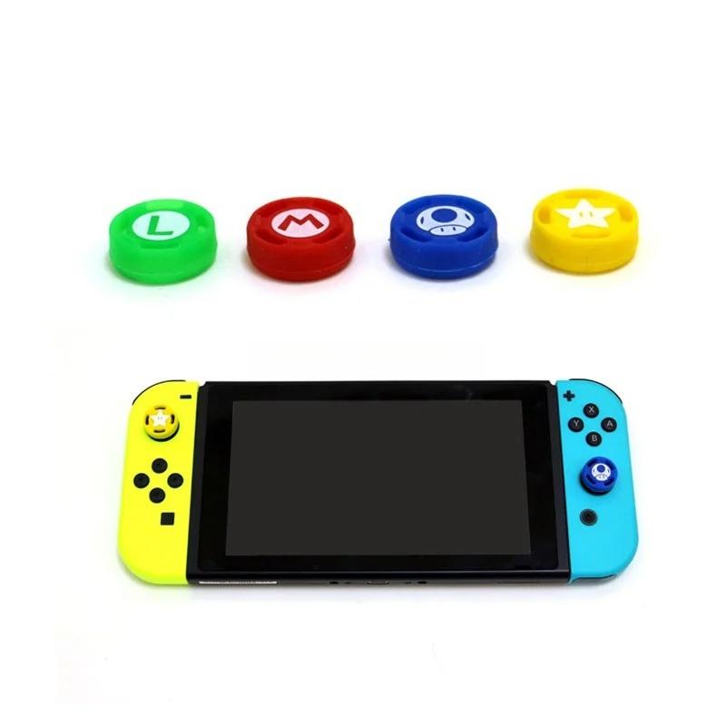 4 шт. Силиконовые накладки на аналоговые стики для контроллера Nintend Switch JoyCon, колпачки на стики для Switch Lite, аксессуары для чехла
