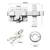 Silver Black Door Latch Lock Thickened Design Anti-Theft Gate Lock  Courtyard Locking