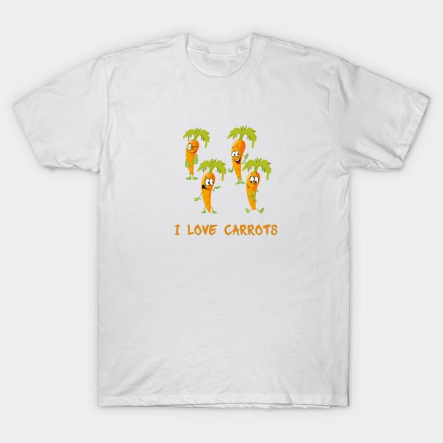 Unisex Fashion TShirt I Love Carrots Funny Vegetables Design Gift Idea Print TShirt Plus Size XS-6XL T-Shirt 100%Cotton Tops O Neck Short Sleeve Tees