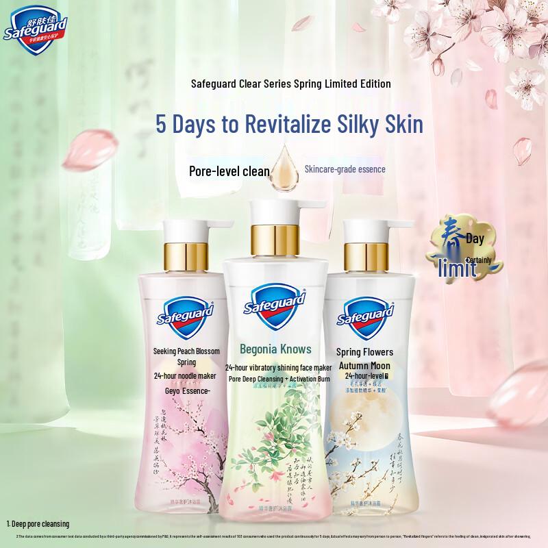 Safeguard Peach Blossom Spring Scent Shower Gel
