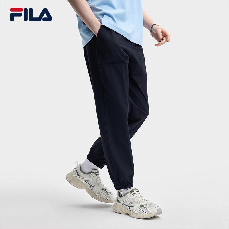 Fila Модный Тренд Классический Ретро Спортивный Универсальный Удобный Зауженный Плетеный Повседневные Брюки Мужские Низ Легендарный-Синий F11M629801FNV