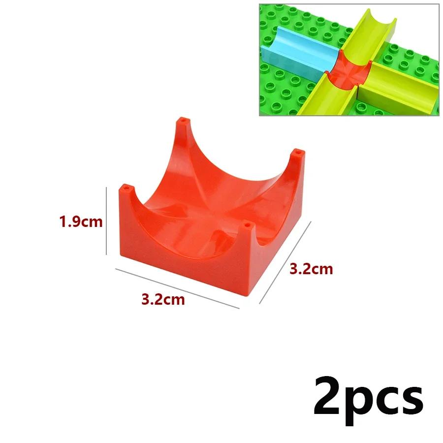 Большой размер слайд гоночный трек мяч кирпич крупный строительный блок воронка слайд лабиринт аксессуары детские игрушки совместимые Duploes