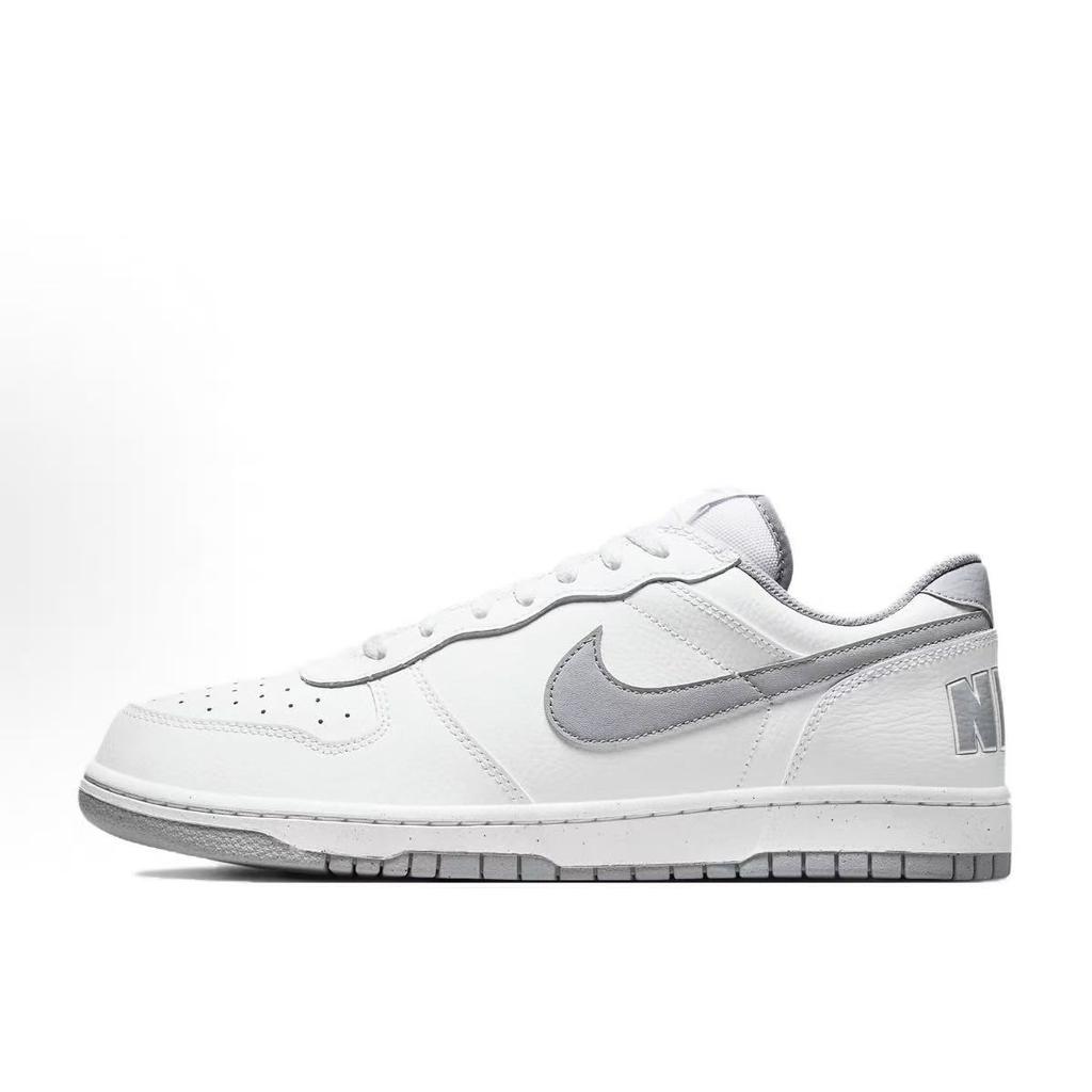 Nike Big Black White Meander Abrasion Resistant Breathable Abrasion Resistant Breathable Low top Skateboard Shoes Men's 355152-106(Team392-)