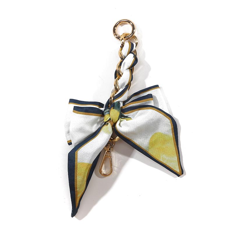 Творческий элегантный большой бант шарф брелок женский рюкзак сумка-тоут багаж подвеска милый автомобиль брелок модный брелок цепочка