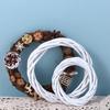 Xmas Ornament Blank Natural Hanging Christmas Decoration Rattan Ring Wicker Wreath White Garland