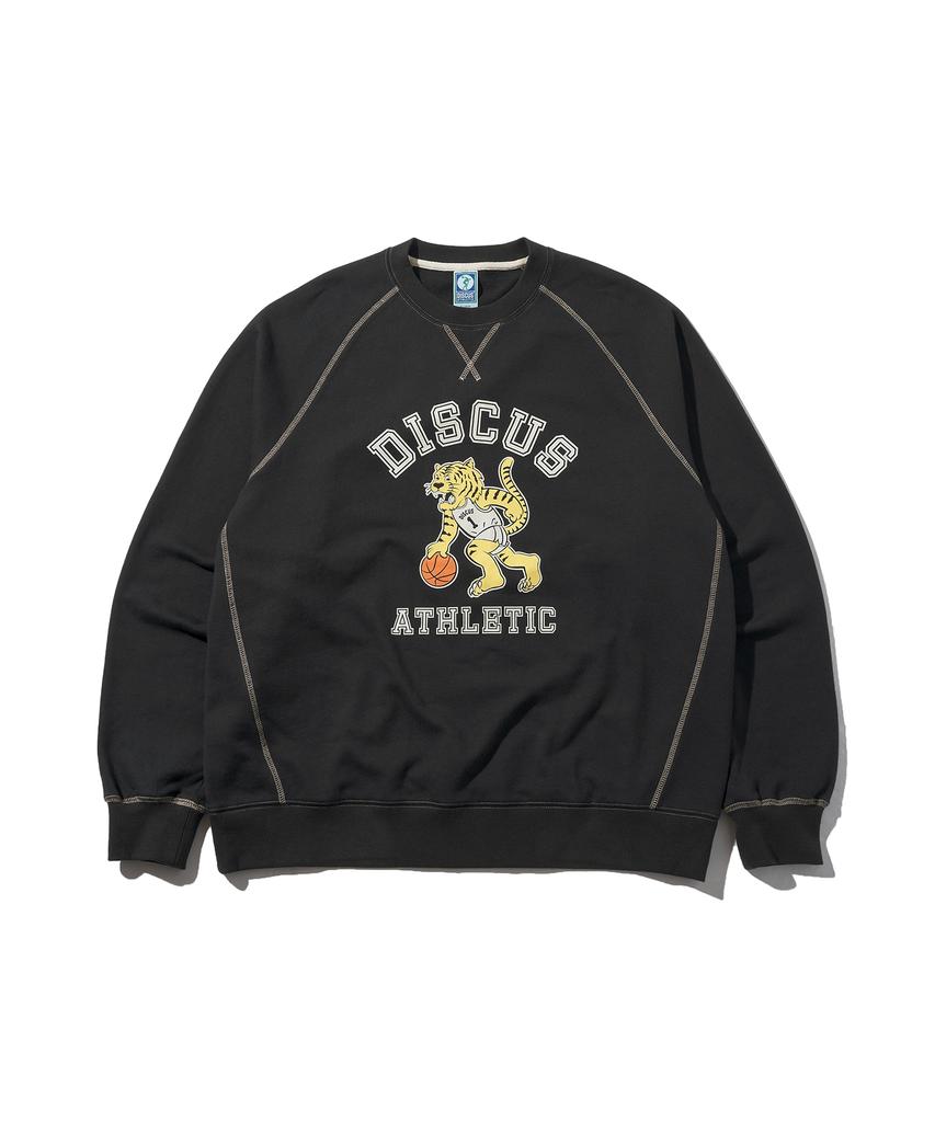 DISCUS ATHLETIC [2 цвета] Свободная толстовка с тигром