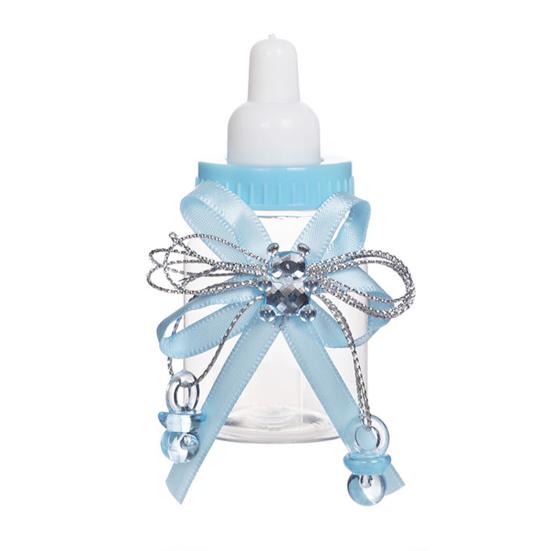 1/6/12 шт. Мини-конфетница в виде бутылочки молока с мишкой из страз и бантом из ленты, для сладостей и угощений, банка для хранения, сувениры для вечеринки в честь рождения ребенка