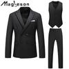 Men's Clothing Men's Hollow Large Size Suit Three-piece Double-breasted Business Casual Suit Suits & Blazers