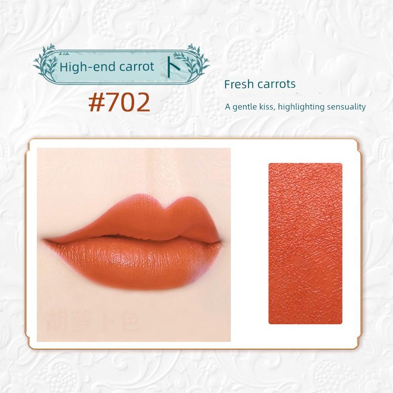 [Genuine Goods Official Flagship Store] Burgundy Lipstick Matte Finish Long-Lasting Yellow Skin White
