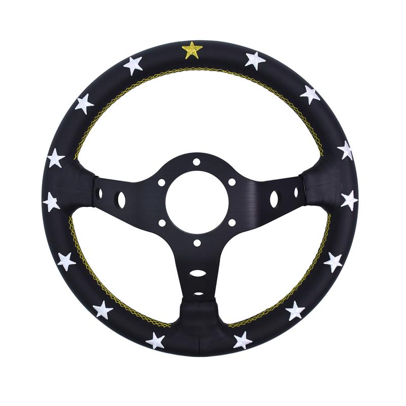 Vertex 320MM Спортивный руль со звездной вышивкой, золотая проводка, универсальный модифицированный руль с Forever