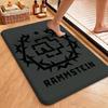 Rammstein Iconic Industrial Metal Logo Theme Rug Durable Stainresistant Carpet For Bathroom Kitchen Home Party Decor Great Holiday Gift