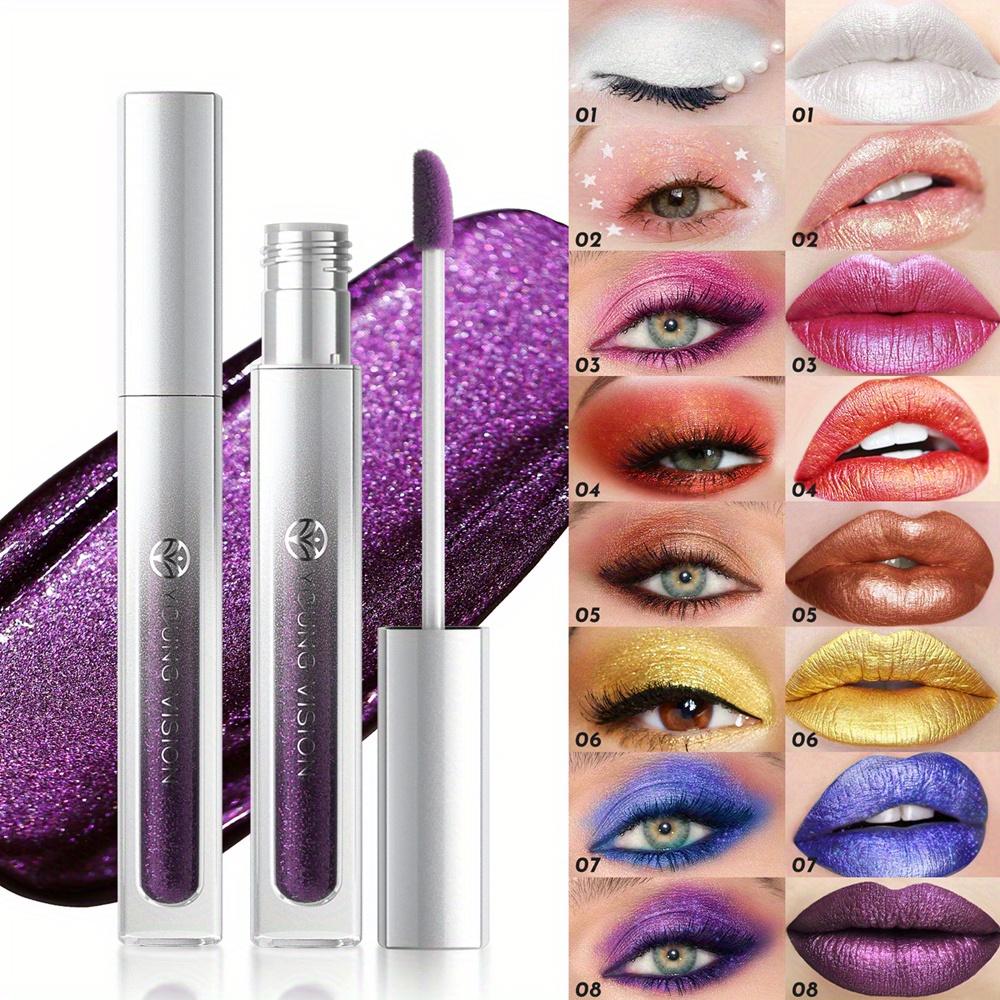 Waterproof Shimmer Liquid Eyeshadow & Lip Gloss - Long-Lasting, Smudge-Proof,Quick-Dry, Gift for Valentine's Day, Mother's Day
