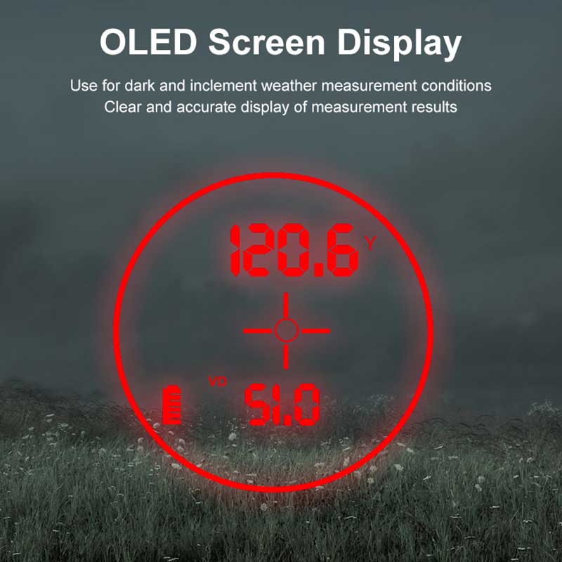 ARTBULL 2000Yard лазерный дальномер для охоты 1200Yard с OLED красным дисплеем 7x усиление дальномер для использования вне помещений