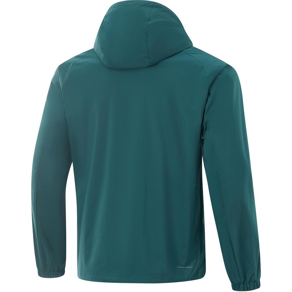 Li Ning Fitness Series Повседневная удобная ветровка с капюшоном на молнии для мужчин Верхняя одежда Темно-зеленый AFDV081-6