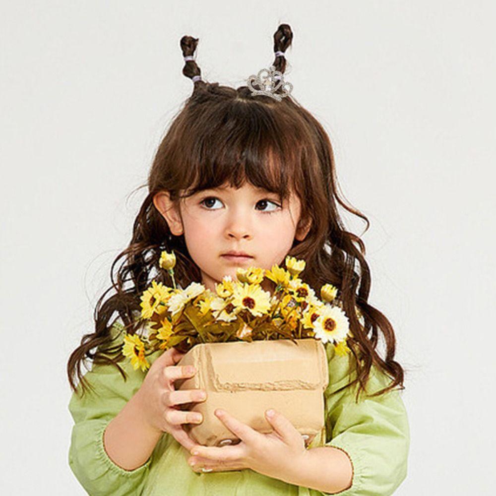 Love Heart Crystal Crown Hair Comb Star Rhinestone Hairpins Stylish Children Tiara Headband  Daily