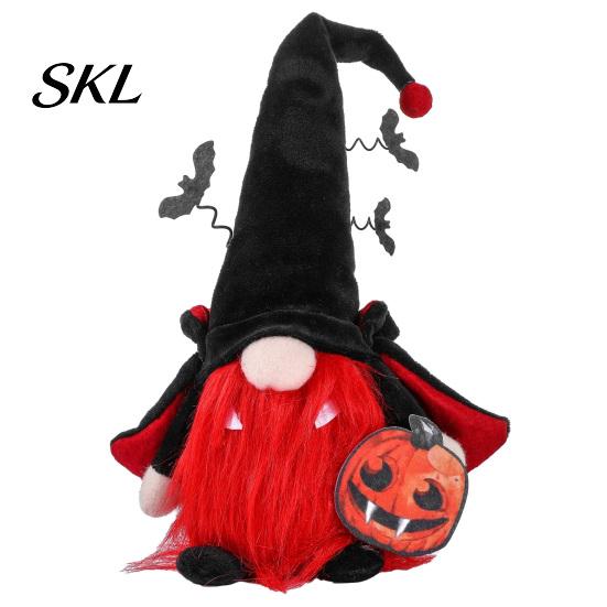 Halloween Outdoor Decorations Gnome Decor, Faceless Vampire Bat Doll Figurine for Shelf Table, Spooky Cute Ornament Party Home, Trick or Treat Festive
