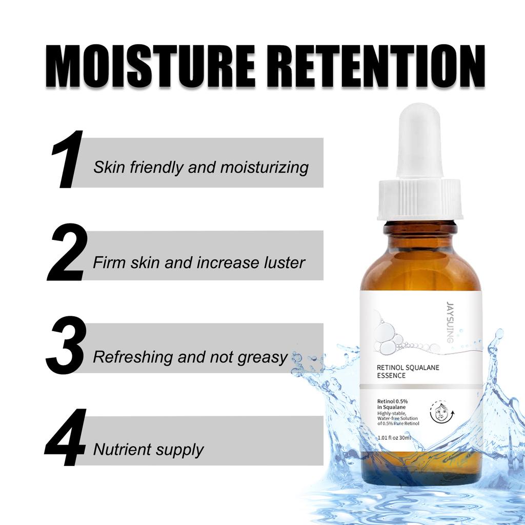 Retinol 0.5% Squalane Extract Wrinkle & Pigmentation Darkening & Moisturizing Skin Brightening Serum
