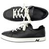 Great HERMES Low cut sneakers Kid H logo black leather mens 42 Used